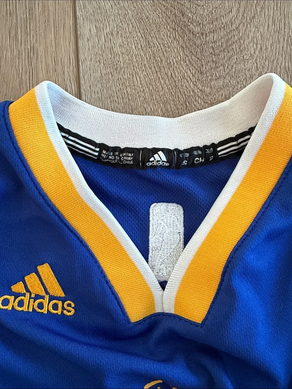 Curry adidas Blue Yellow Golden State Warriors Kids Jersey S